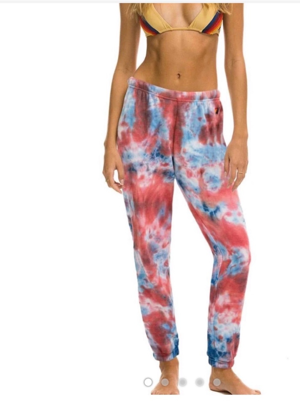 AVIATOR NATION LIGHT WEIGHT HAND
DYED SWEATPANTS - TIE
DYE RED BLUE